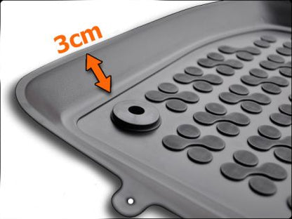 Гумени стелки за Volkswagen Sharan II (2010-2022)  / Seat Alhambra (2010-2020) - 5 seats (front, middle) - тип леген