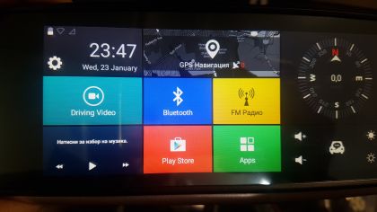 Видеорегистратор с Android, GPS, WI-FI, Bluetooth, FM Transmiter, камера за задно виждане и 3G Internet