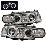 Кристални фарове Angel Eyes BMW E38 (1998-2001) - хром