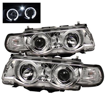 Кристални фарове Angel Eyes BMW E38 (1998-2001) - хром