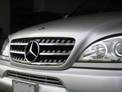 Решетка за Mercedes ML W163 (W164 дизайн) (1998-2005) - черна с хромлайсни