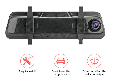 Видеорегистратор DVR 1080 FULL HD с 5,5" LCD Touch screen дисплей в огледалото и камера за задно виждане и запис