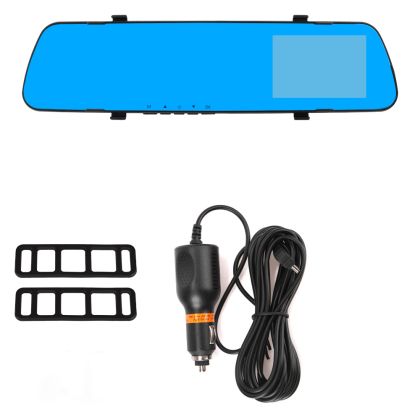 Видеорегистратор DVR 1080 FULL HD с 4" LCD дисплей в огледалото и камера за задно виждане и запис