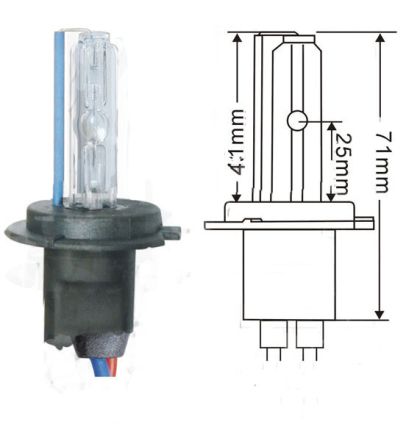 Ксенонова крушка Н7C 6000K 35W - скъсена