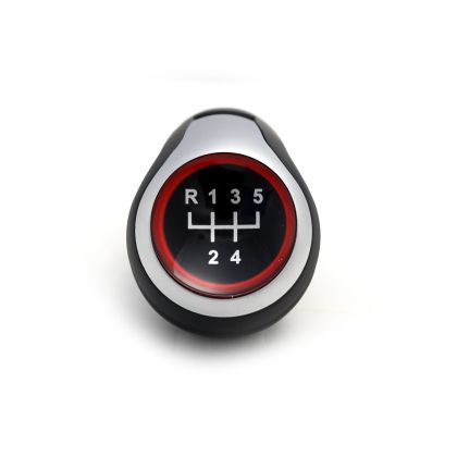 Топка за скоростен лост за VW Golf 5 / 6 / 7 / Scirocco / Jetta / Eos с 5 скорости - черна / силвър