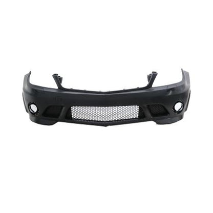Предна броня за Mercedes C-Class W204 (2007-2011) sedan / combi - AMG look - без халогени и без отвори за парктроник