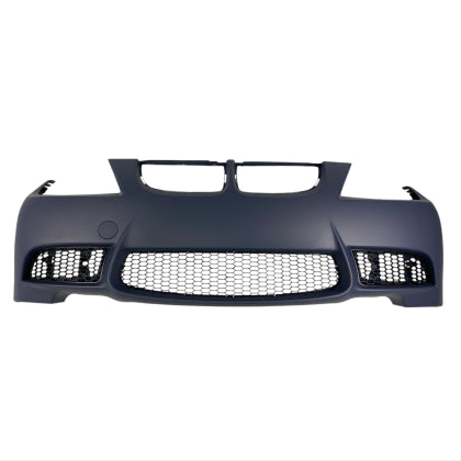 Предна броня за BMW E90 / E91 (2005-2008) - M3 дизайн без отвори за халогени, без отвори за пръскалки, с и без парктроник грундирана