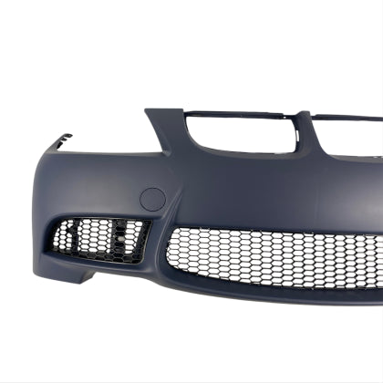 Предна броня за BMW E90 / E91 (2005-2008) - M3 дизайн без отвори за халогени, без отвори за пръскалки, с и без парктроник грундирана