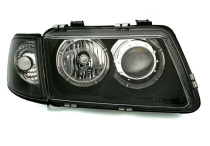 Кристални фарове Angel Eyes AUDI A3 (1996-2000) - черни