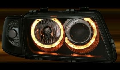 Кристални фарове Angel Eyes AUDI A3 (1996-2000) - черни
