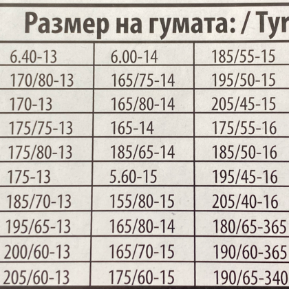 Метални вериги за сняг - размер 60 за 13", 14", 15" - 2бр.