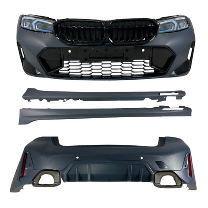 Боди кит М пакет за BMW G20 (2019-2021) - M-Tech дизайн конверсия към G20 facelift LCI Design (2022+)