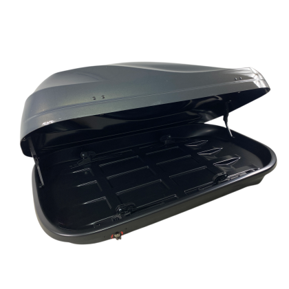 Автобокс Junior Altro 140x90x38cm с 70 mm крепежи, с едностранно отваряне с ключ, 370 литра - Сив антрацид гланц