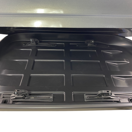Автобокс Junior Altro 140x90x38cm с 70 mm крепежи, с едностранно отваряне с ключ, 370 литра - Сив антрацид гланц