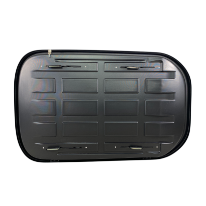 Автобокс Junior Altro 140x90x38cm с 70 mm крепежи, с едностранно отваряне с ключ, 370 литра - Сив антрацид гланц