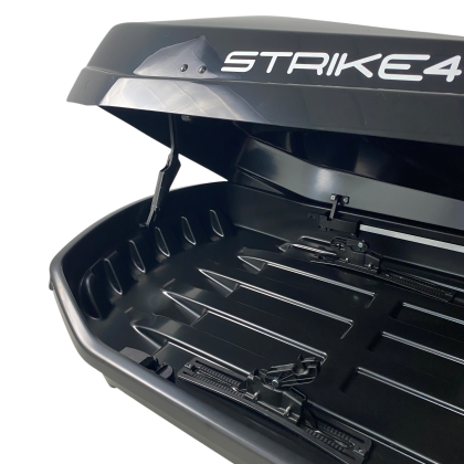 Автобокс Junior Strike 199x84x35cm с 85 mm крепежи,с двустранно отваряне с ключ, 440 литра - черен гланц