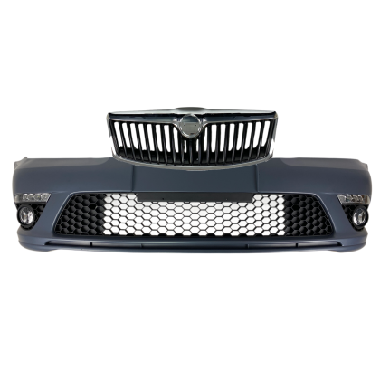 Предна броня за Skoda Octavia 2 (2009-2013) facelift с дневни светлни и халогени