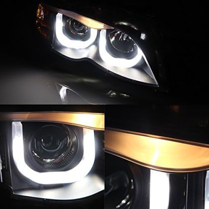 Кристални фарове с 3D angel eyes за BMW E46 (2001-2005) sedan,combi