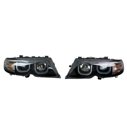Кристални фарове с 3D angel eyes за BMW E46 (2001-2005) sedan,combi
