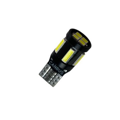 Лед крушка тип Т10 с 5 SMD 7020 + 4 SMD отпред 3030 Canbus - 5000К