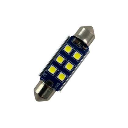 Лед крушка за плафон с 6 SMD диода 41мм - Canbus