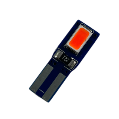 Лед крушка тип T5 с 2 SMD диода - Canbus - червена