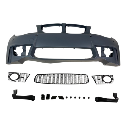 Предна броня за BMW E81 / E87 (2004-2011) - M1 look с отвори за халогени