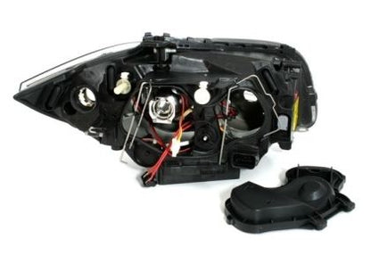 Кристални фарове за BMW E87 Angel Eyes (2004-2011) - черни