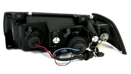Кристални фарове за BMW E36 Angel Eyes (91-99) 4d sedan - хром