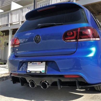 Дифузер за задна броня за Volkswagen Golf 6 R20 - черен гланц