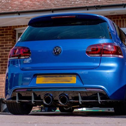 Дифузер за задна броня за Volkswagen Golf 6 R20 - черен гланц