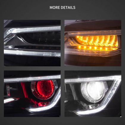 Тунинг led фарове за VW POLO (2009-2017) - черни