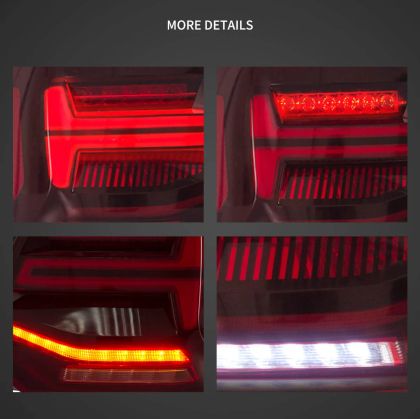 Диодни стопове за VW POLO (2009-2017) GTI / R look с бягащ мигач - червени