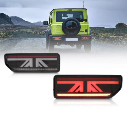 Диодни стопове за SUZUKI JIMNY (2018+) с бягащ мигач - опушени