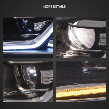 Тунинг led фарове за VW GOLF 7 (2014-2018) черни - Silver line