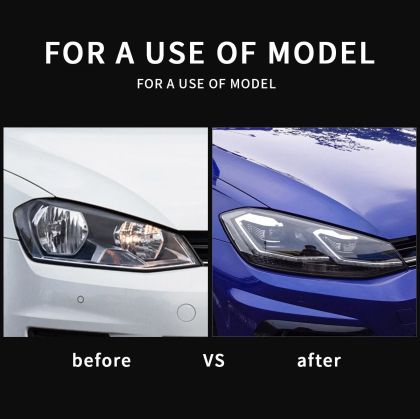 Тунинг led фарове за VW GOLF 7 facelift (2018-2021) черни - Silver line