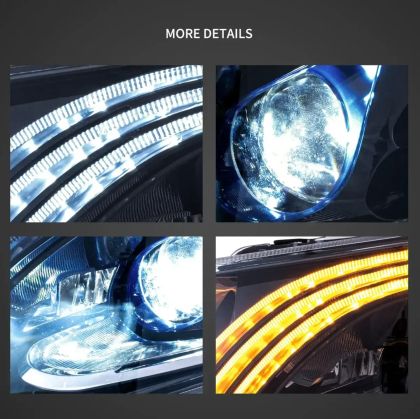 Тунинг led фарове за Mercedes Vito W447 (2016-2023) черни - Matrix с Full Led светлини