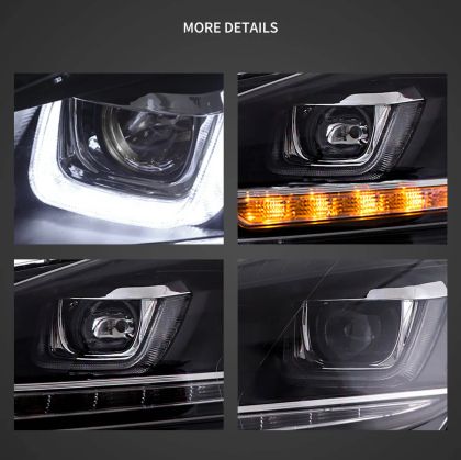 Тунинг led фарове за VW GOLF 6 (2008-2014) черни