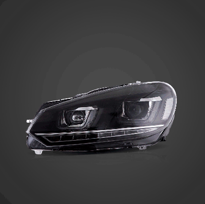 Тунинг led фарове за VW GOLF 6 (2008-2014) черни