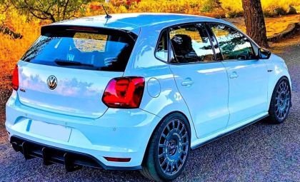 Дифузер за задна броня за Volkswagen Polo (2014-2018) GTI Blade - черен гланц