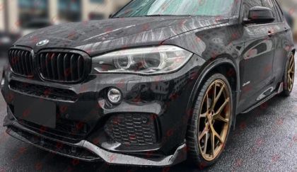 Добавка предна броня за BMW X5 F15 M sport (2014-2018) - черен гланц