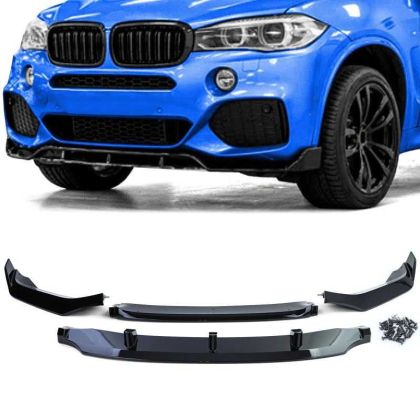 Добавка предна броня за BMW X5 F15 M sport (2014-2018) - черен гланц