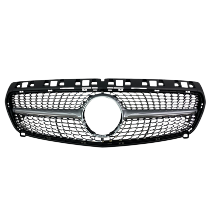 Решетка Mercedes W176 A-Class (2013-2015) - Diamond look, черна с хром лайсни