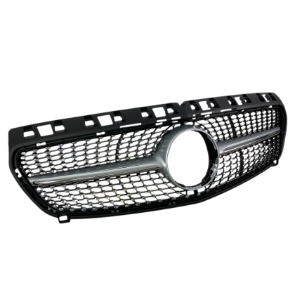 Решетка Mercedes W176 A-Class (2013-2015) - Diamond look, черна с хром лайсни