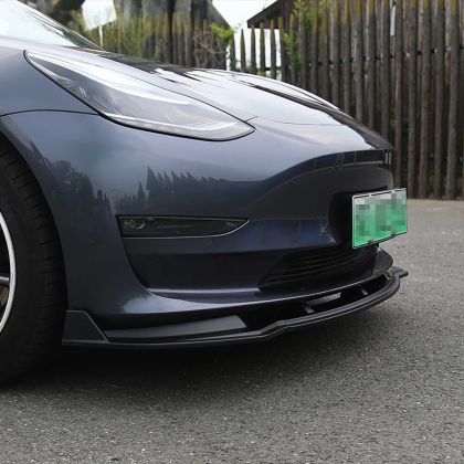 Добавка предна броня за Tesla Model Y - черен гланц