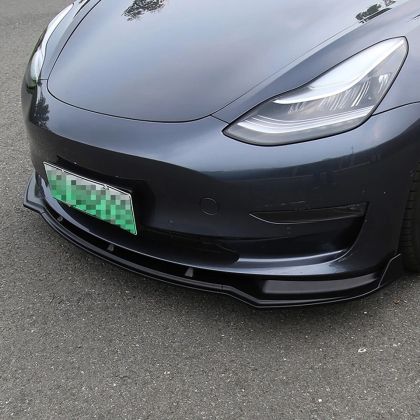 Добавка предна броня за Tesla Model Y - черен гланц
