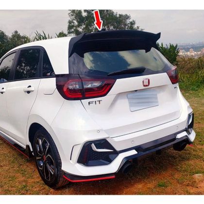 Спойлер антикрило за Honda Jazz (2021+) с трети стоп - черен гланц