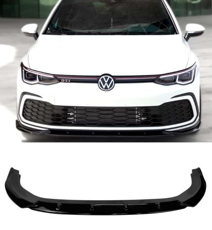 Добавка предна броня за Volkswagen Golf 8 GTI - черен гланц