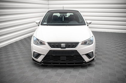 Добавка предна броня за Seat Ibiza (2012-2017) 3 врати FR Style - черен гланц