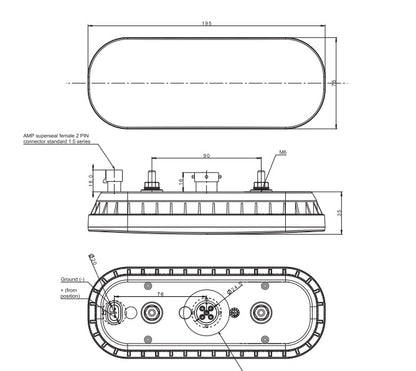 Комплект LED Светодиодни Стопове с Динамичен Мигач, С Букса , 3 Функции, Е-Мark, 12V-24V